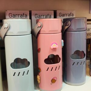 Garrafa De Vidro 450ml Plastico Adesivos 3d Color